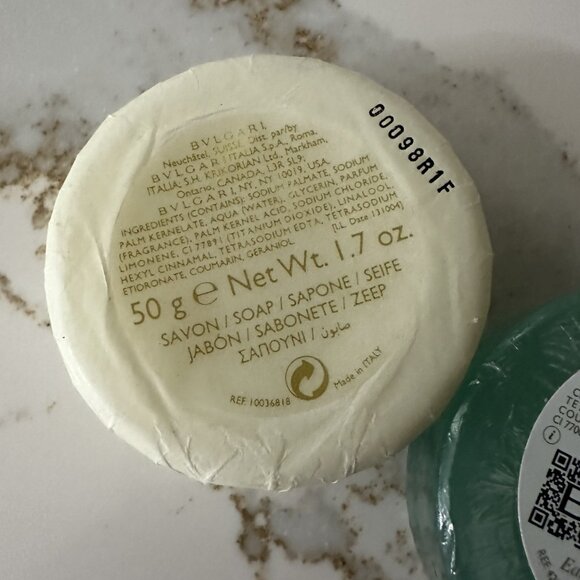 Bvlgari Eau Parfumee au the vert Green Tea Soap Lot of 2 1.7oz 50 grams Travel - Picture 2 of 3
